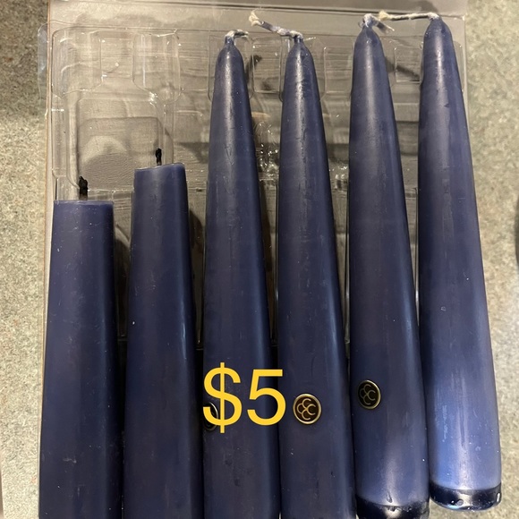 Party Lite Candle Sticks. Navy blue. - Picture 1 of 2